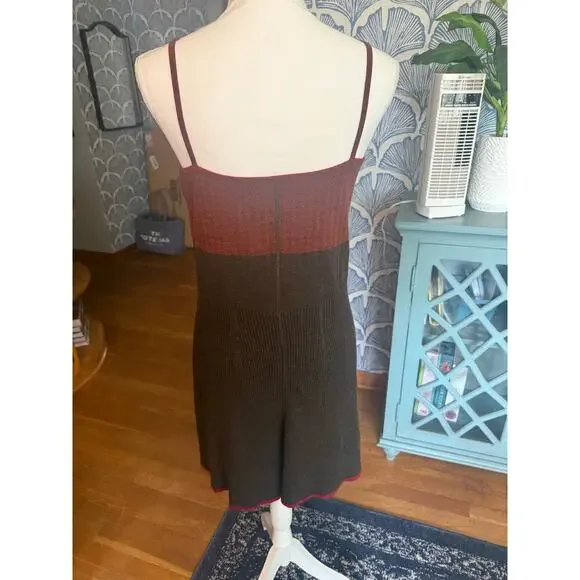 Marc Jacobs Pointelle Knit Dress 2021 Warm Tones Tank Dress Sz. M - Picture 9 of 10